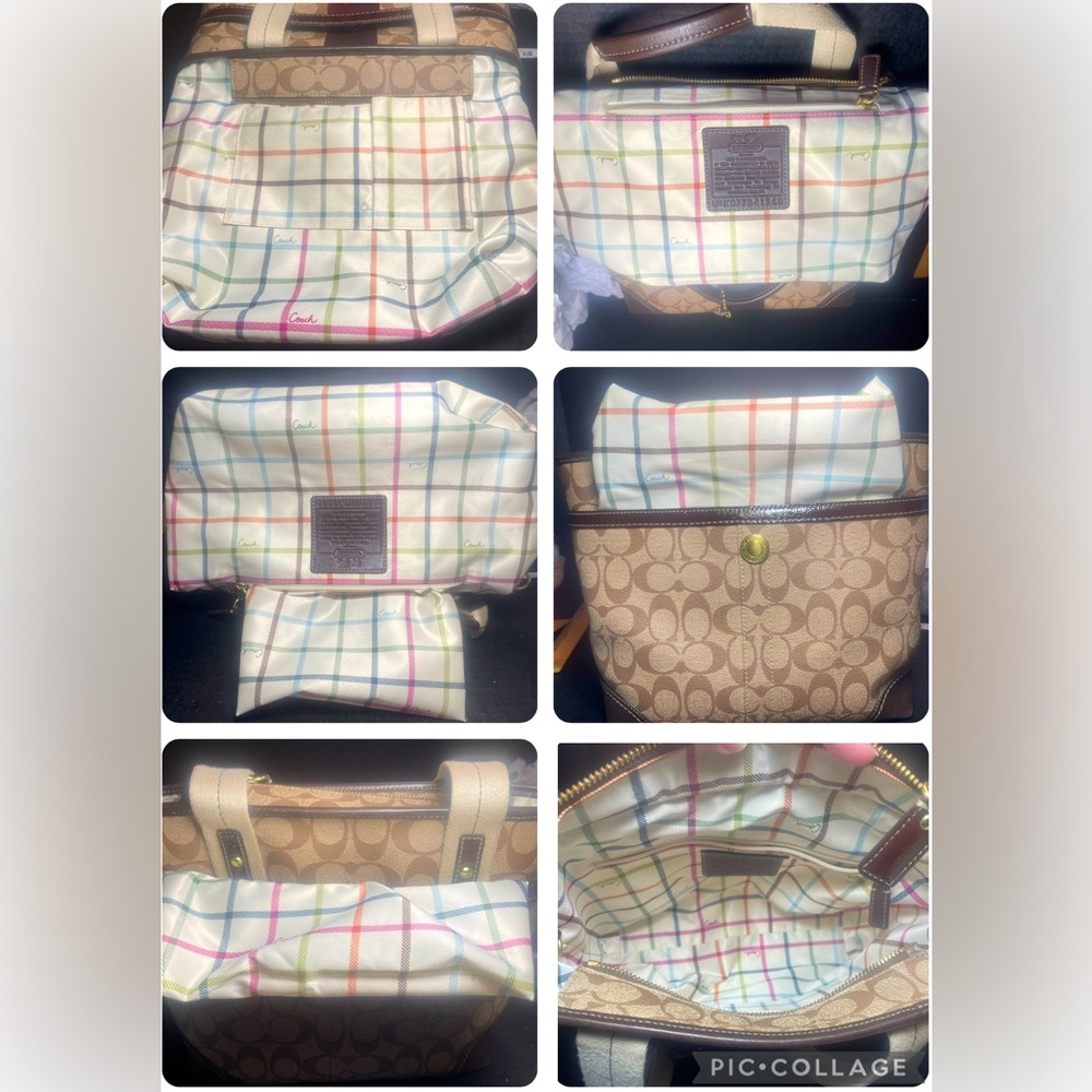 Coach Signature Heritage Stage Coach Carriage Tote FABULOUS - Picture 14 of 17